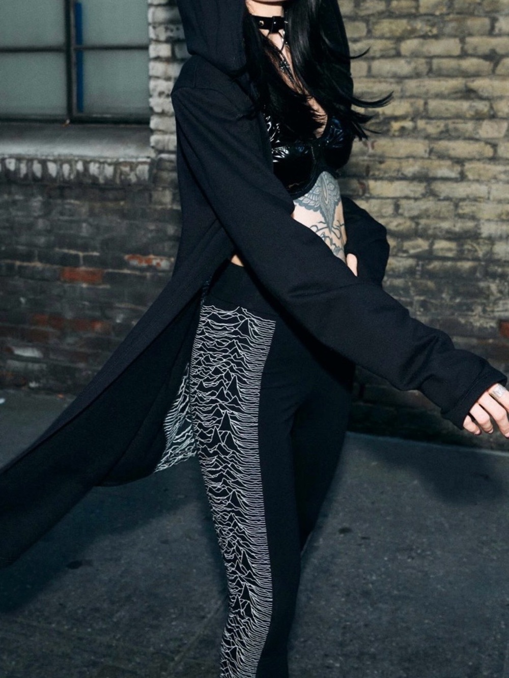Discont. Official Joy Division X Midnight Hour Unknown Pleasures Leggings  Sz XL